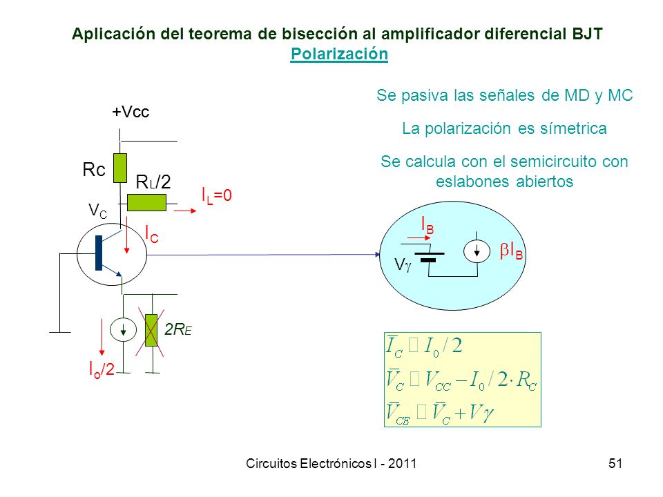 Rc Io/2 IC1 IC2 RL/2 Rc Io/2 IC RL/2 IL=0 IB bIB