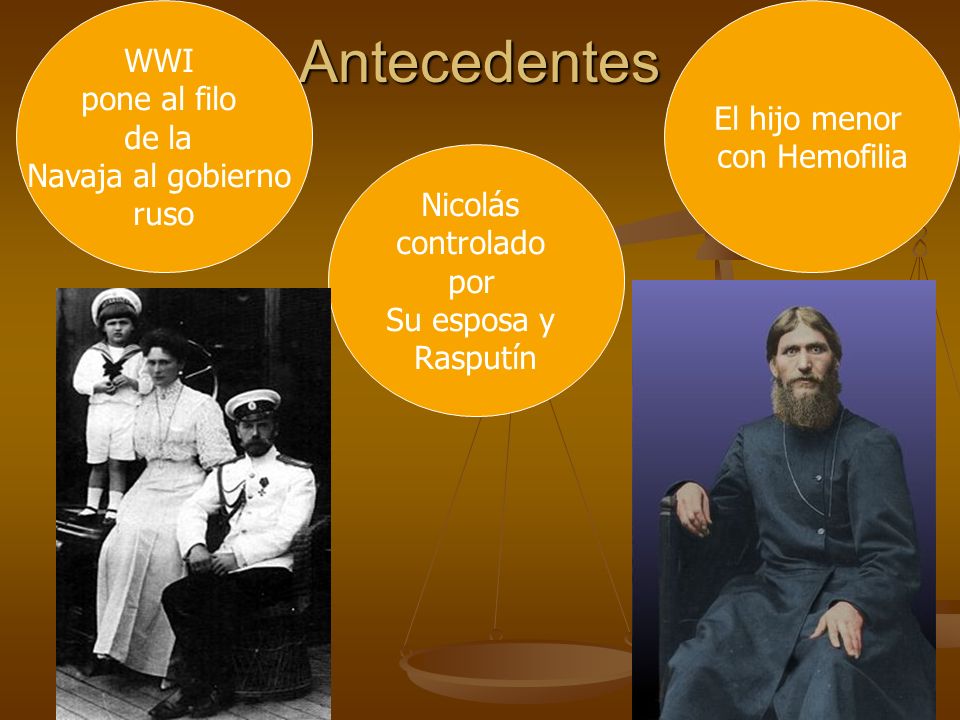 Antecedentes WWI pone al filo El hijo menor de la con Hemofilia