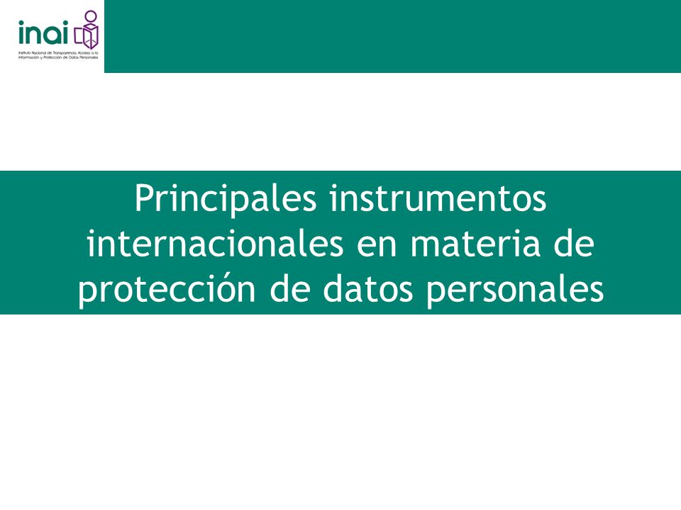 Principales instrumentos internacionales en materia de protección de datos personales