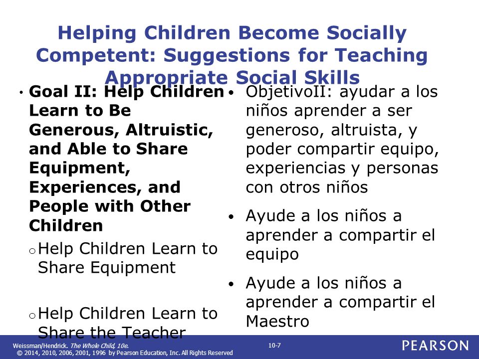 Helping Children Become Socially Competent: Suggestions for Teaching Appropriate Social Skills