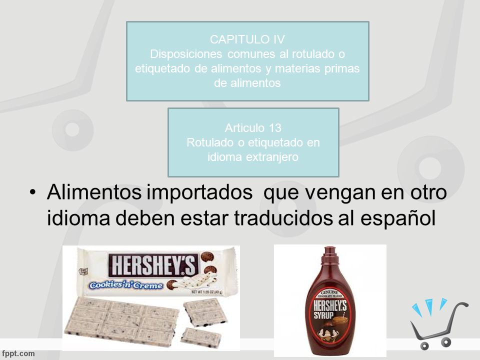 Rotulado o etiquetado en idioma extranjero
