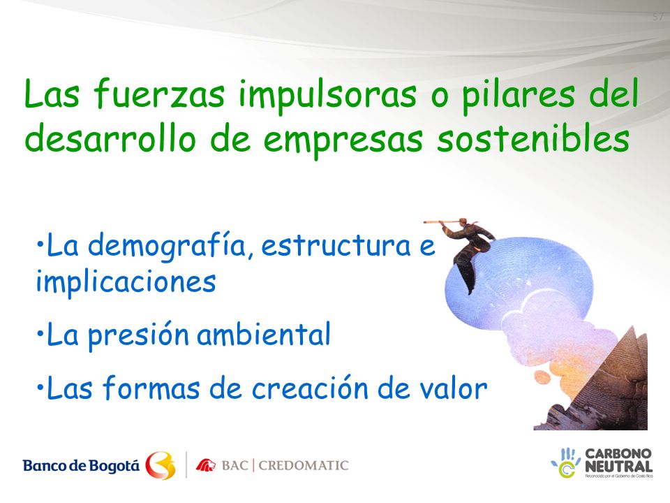 Las fuerzas impulsoras o pilares del desarrollo de empresas sostenibles