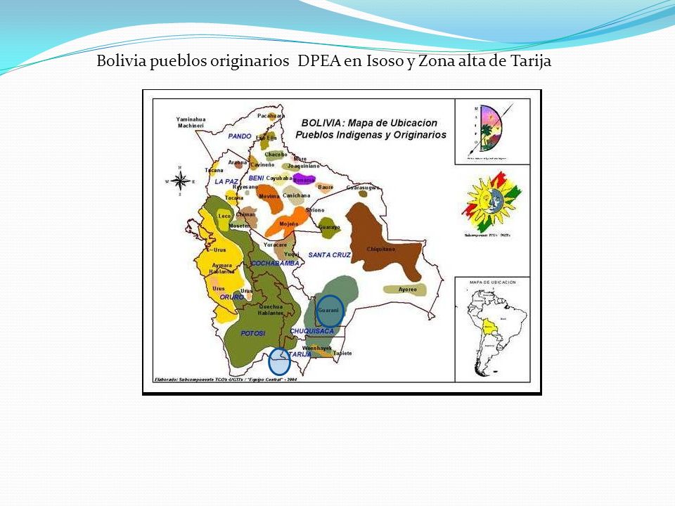 Bolivia pueblos originarios DPEA en Isoso y Zona alta de Tarija