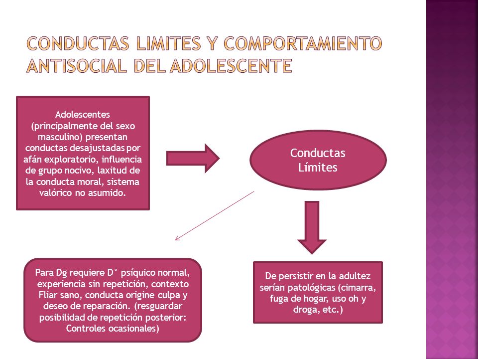 Conductas limites y comportamiento antisocial del adolescente