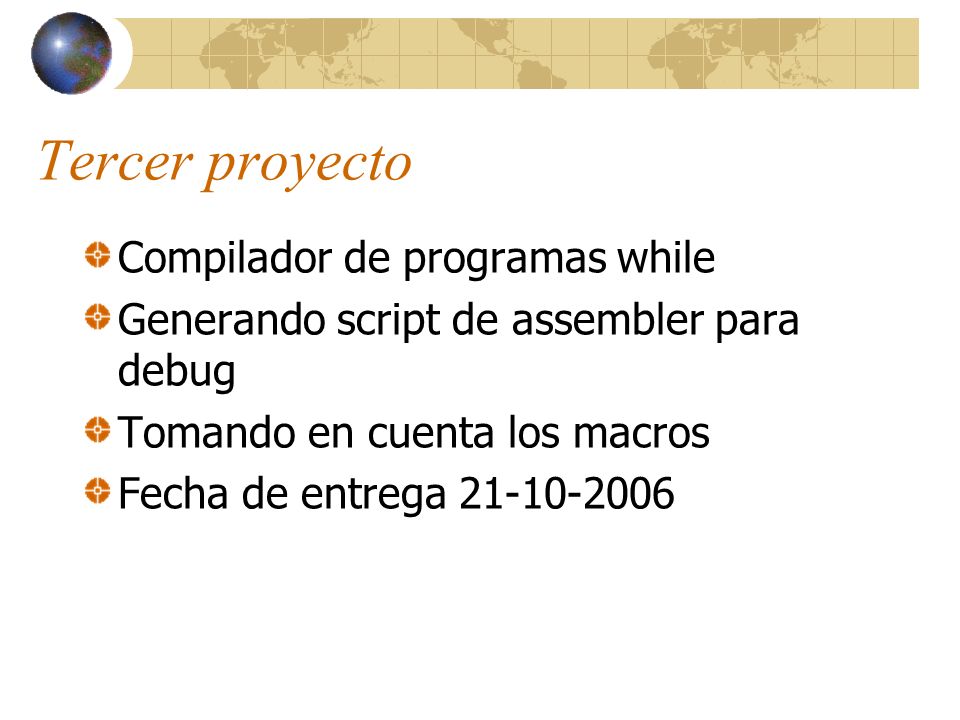 Tercer proyecto Compilador de programas while