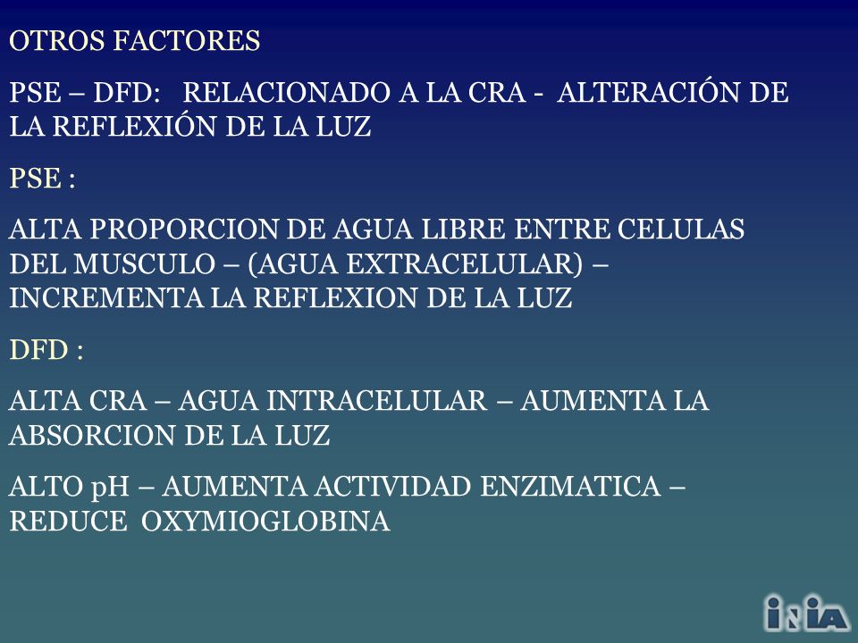 OTROS FACTORES PSE – DFD: RELACIONADO A LA CRA - ALTERACIÓN DE LA REFLEXIÓN DE LA LUZ. PSE :