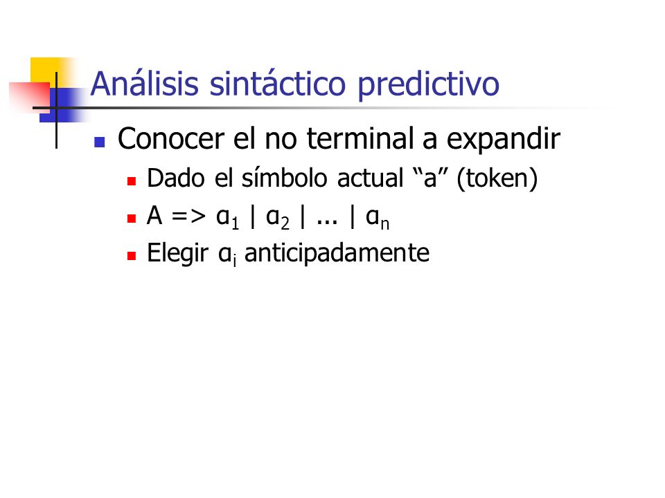 Análisis sintáctico predictivo