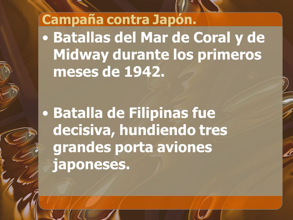 Campaña contra Japón. Batallas del Mar de Coral y de Midway durante los primeros meses de