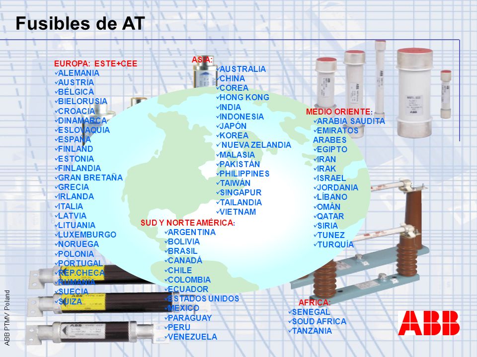 Fusibles de AT ASIA: AUSTRALIA CHINA COREA HONG KONG INDIA INDONESIA