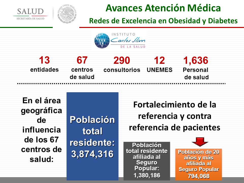Avances Atención Médica Redes de Excelencia en Obesidad y Diabetes