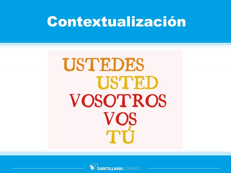 Contextualización Si te parece bien, una clase antes de trabajar esta presentación.