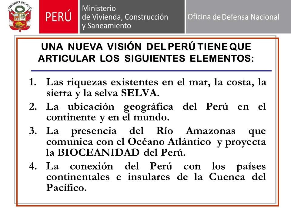 2. La ubicación geográfica del Perú en el continente y en el mundo.