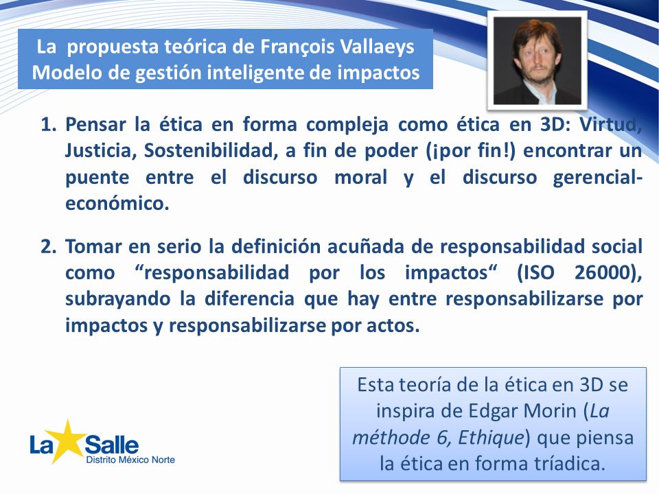 La propuesta teórica de François Vallaeys Modelo de gestión inteligente de impactos