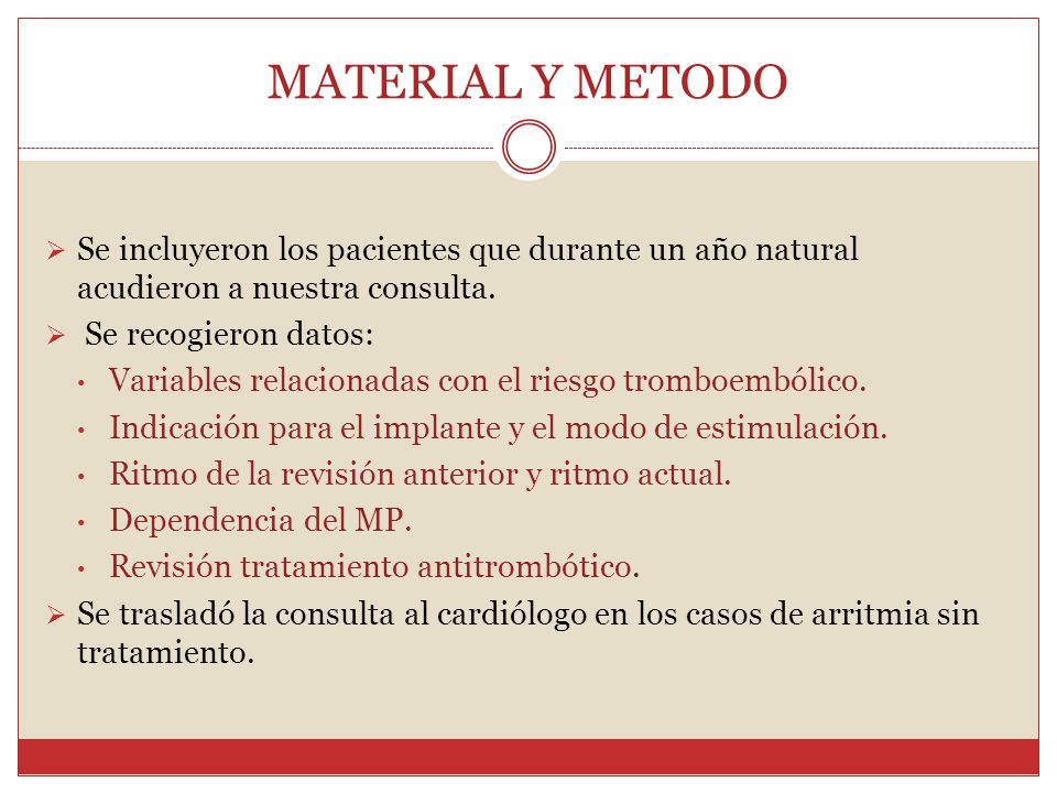 MATERIAL Y METODO Se incluyeron los pacientes que durante un año natural acudieron a nuestra consulta.