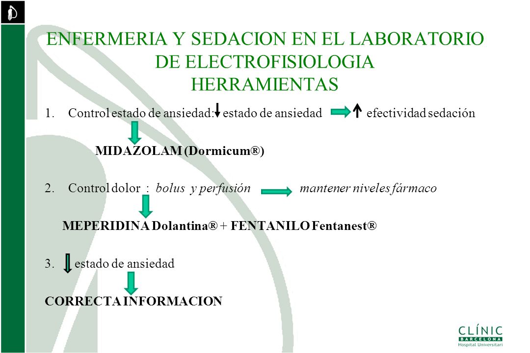 ENFERMERIA Y SEDACION EN EL LABORATORIO DE ELECTROFISIOLOGIA HERRAMIENTAS