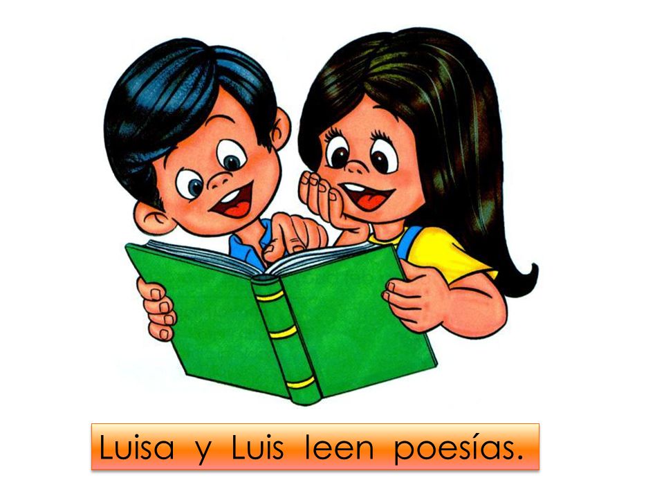 Luisa y Luis leen poesías.