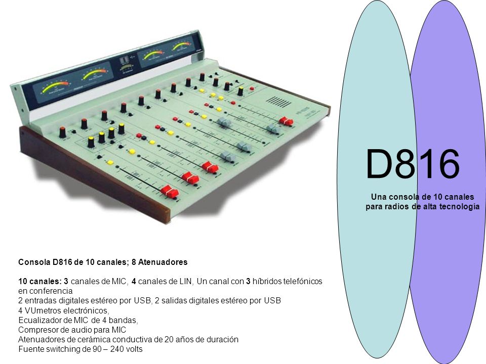 Una consola de 10 canales para radios de alta tecnología