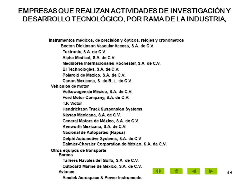 EMPRESAS QUE REALIZAN ACTIVIDADES DE INVESTIGACIÓN Y DESARROLLO TECNOLÓGICO, POR RAMA DE LA INDUSTRIA,