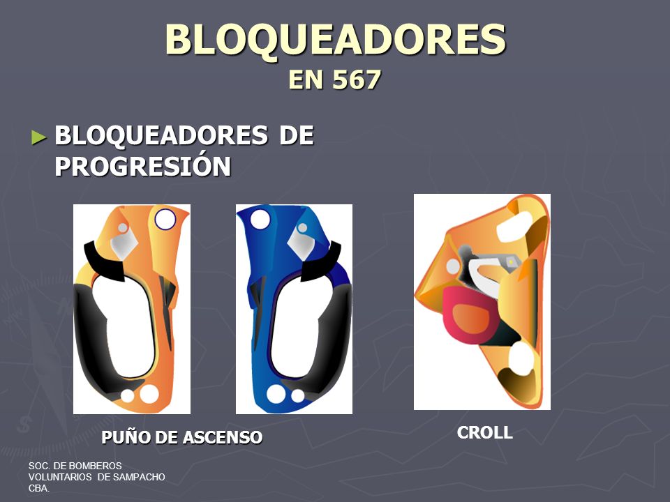 BLOQUEADORES EN 567 BLOQUEADORES DE PROGRESIÓN CROLL PUÑO DE ASCENSO