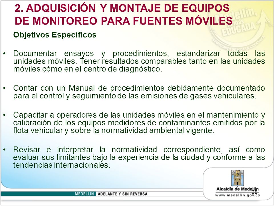 2. ADQUISICIÓN Y MONTAJE DE EQUIPOS DE MONITOREO PARA FUENTES MÓVILES