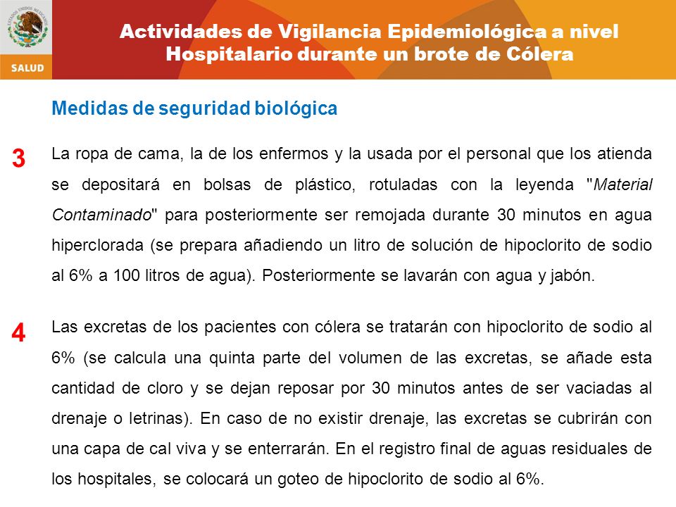 Actividades de Vigilancia Epidemiológica a nivel Hospitalario durante un brote de Cólera