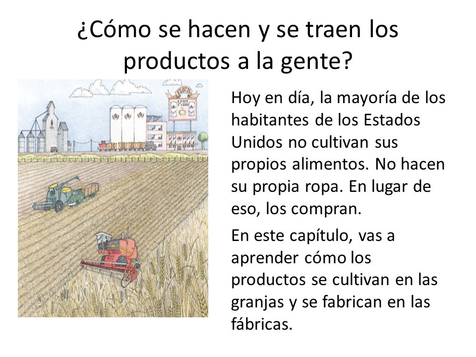 ¿Cómo se hacen y se traen los productos a la gente