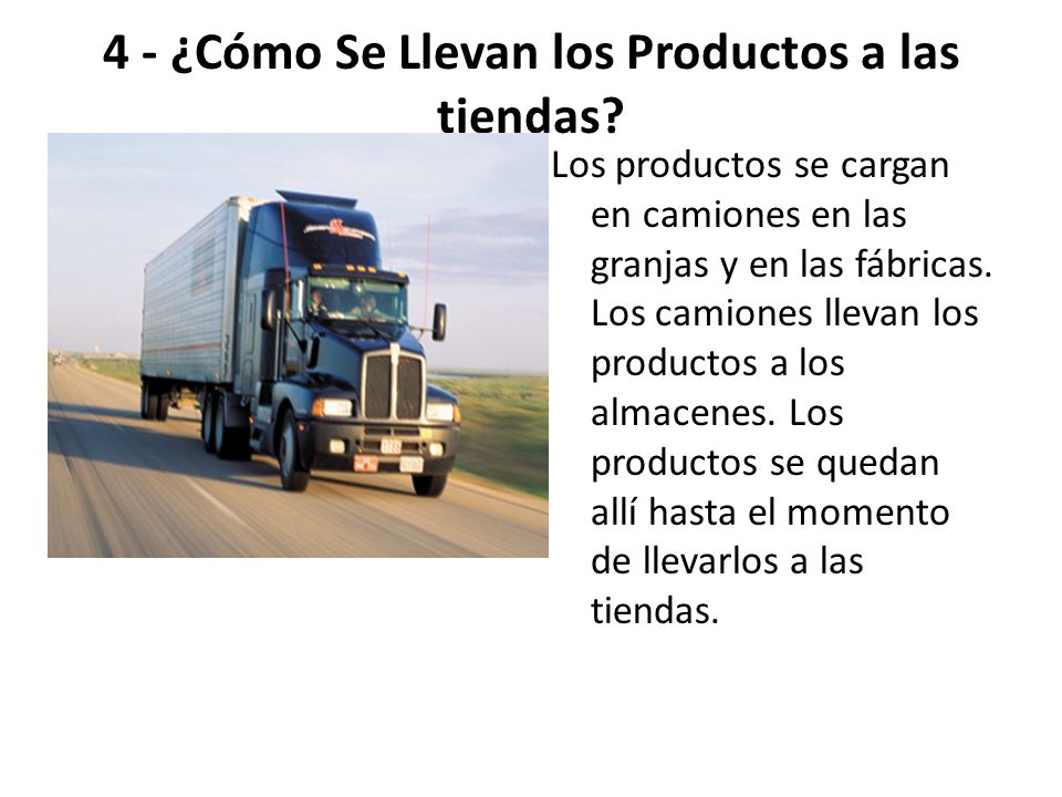 4 - ¿Cómo Se Llevan los Productos a las tiendas