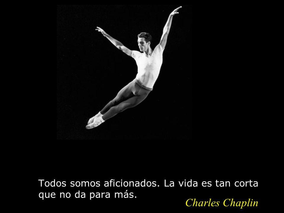 Todos somos aficionados. La vida es tan corta que no da para más.