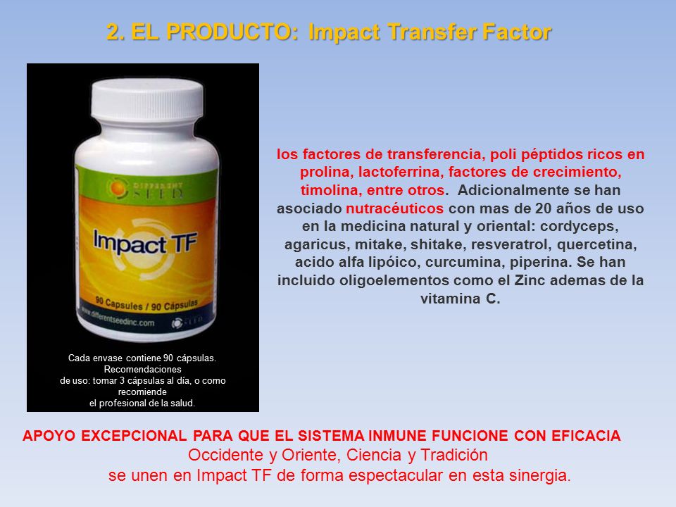 2. EL PRODUCTO: Impact Transfer Factor
