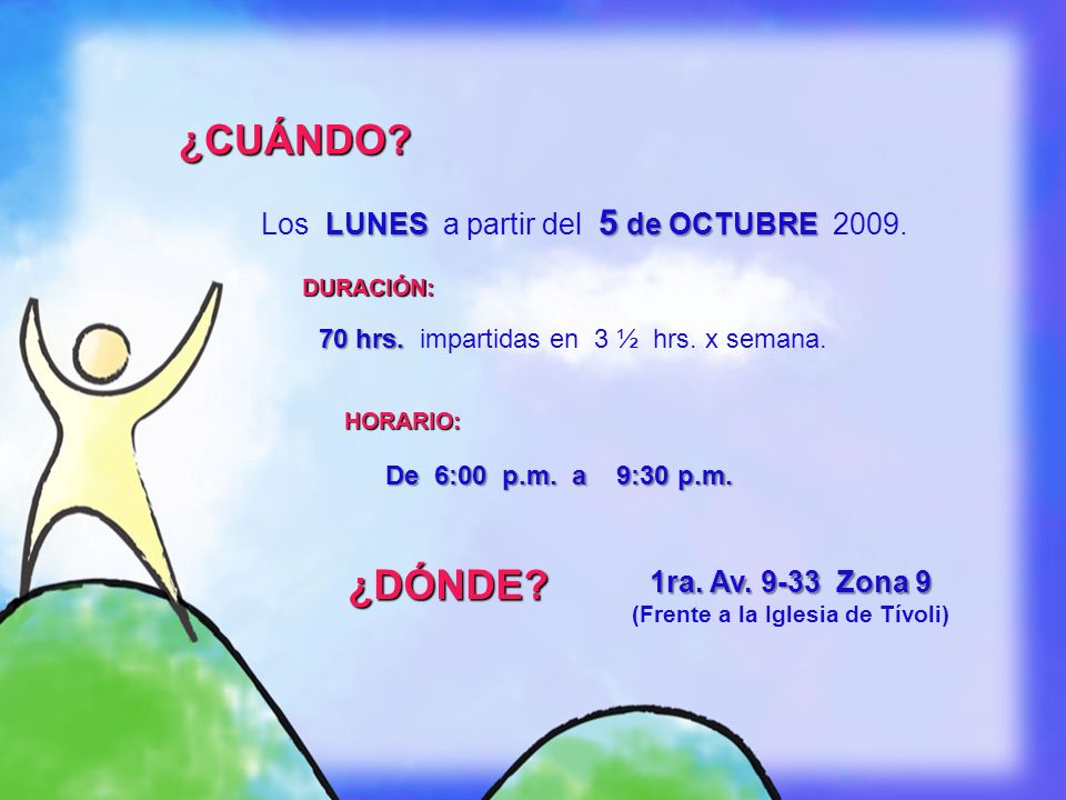 1ra. Av Zona 9 (Frente a la Iglesia de Tívoli)