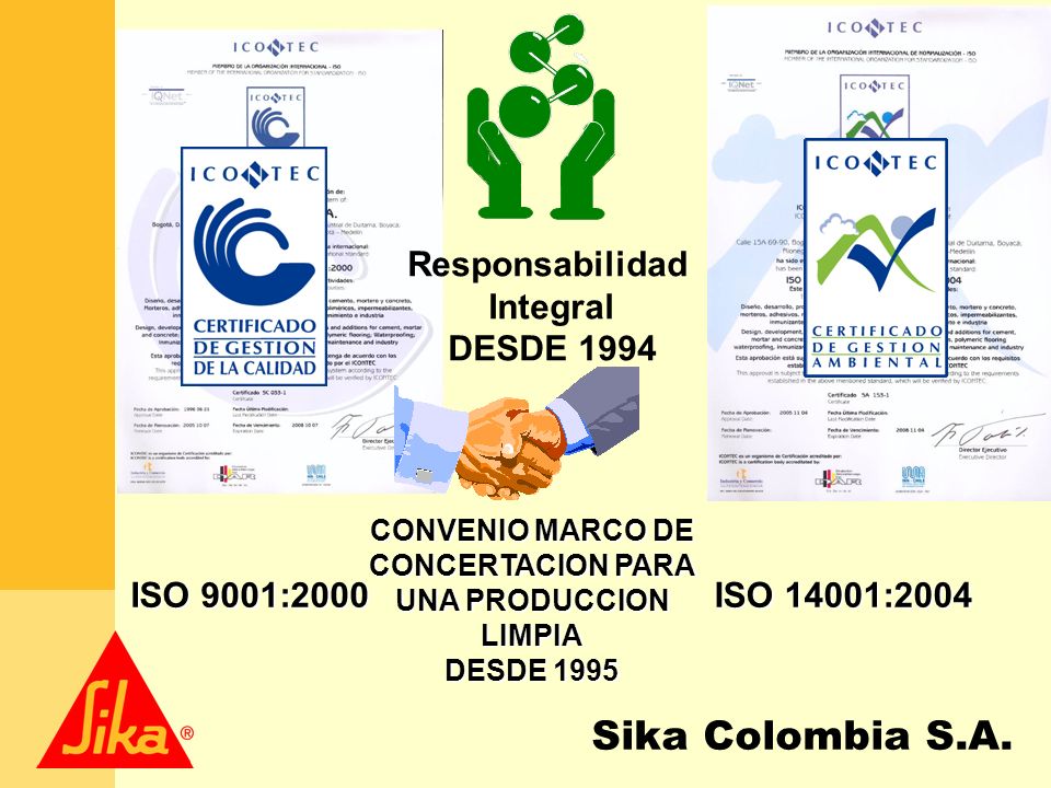 CONVENIO MARCO DE CONCERTACION PARA UNA PRODUCCION LIMPIA DESDE 1995