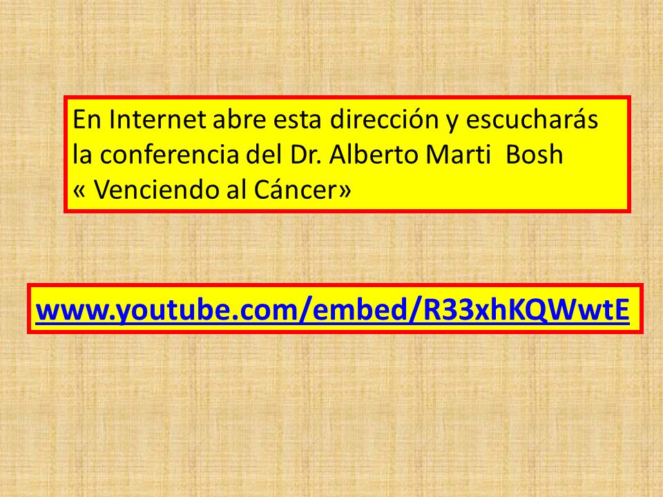 En Internet abre esta dirección y escucharás la conferencia del Dr