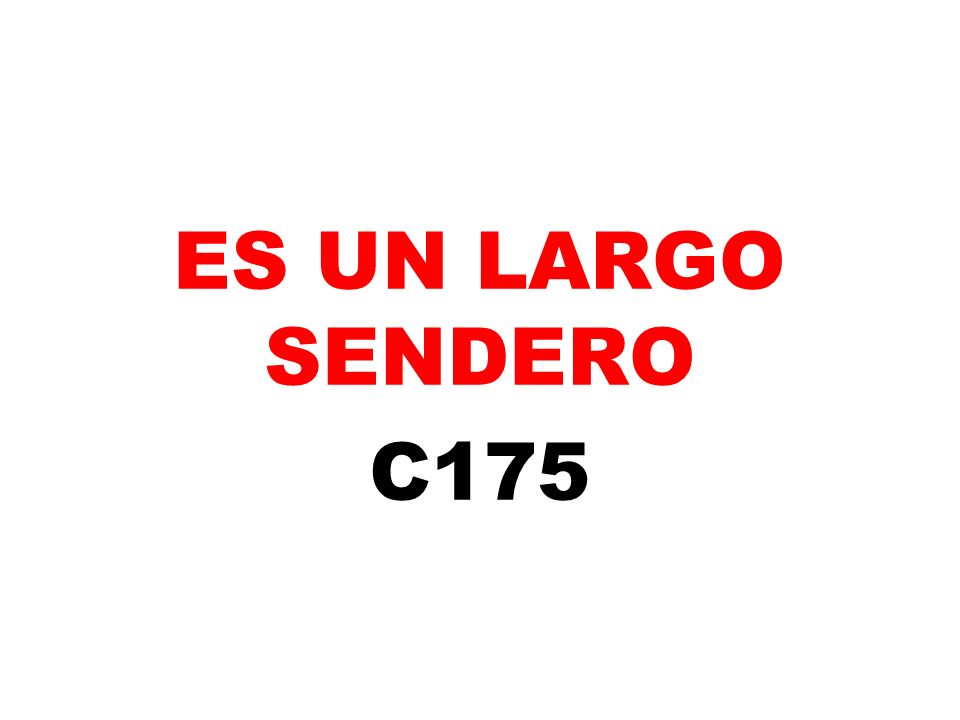 ES UN LARGO SENDERO C175