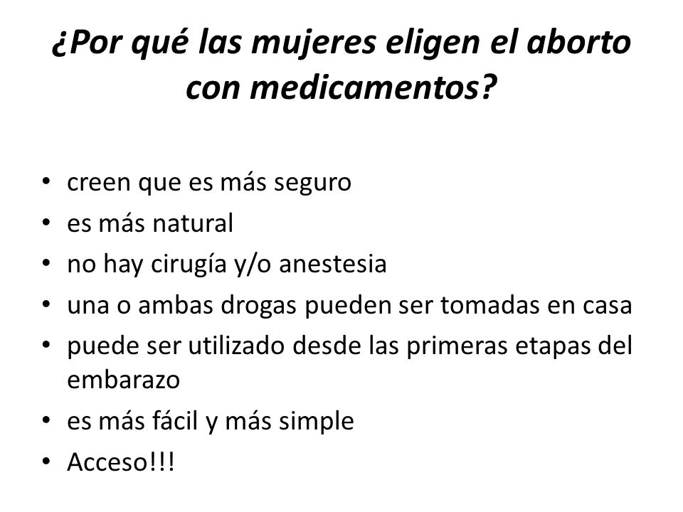 ¿Por qué las mujeres eligen el aborto con medicamentos
