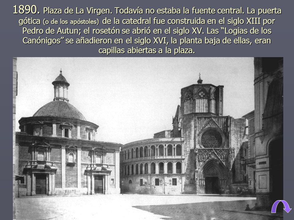 1890. Plaza de La Virgen. Todavía no estaba la fuente central