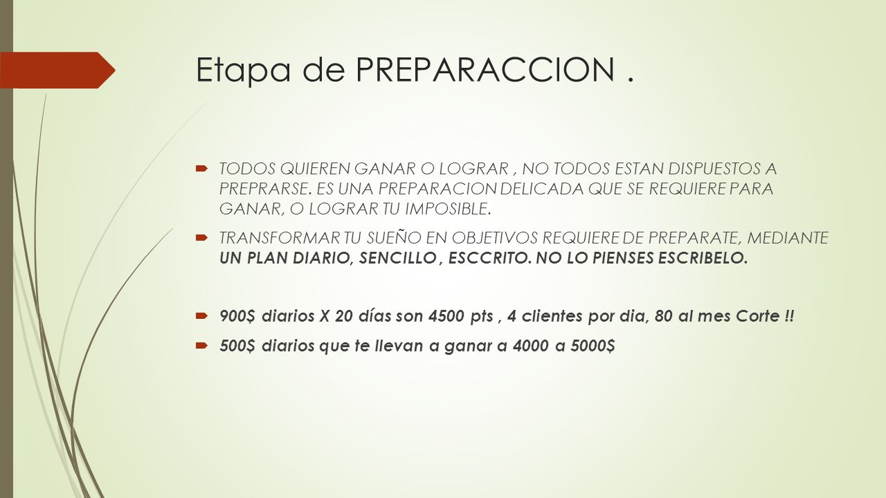 Etapa de PREPARACCION .
