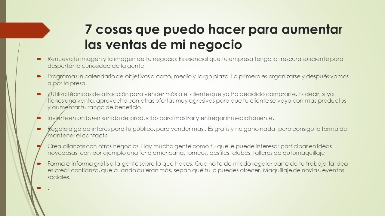 7 cosas que puedo hacer para aumentar las ventas de mi negocio