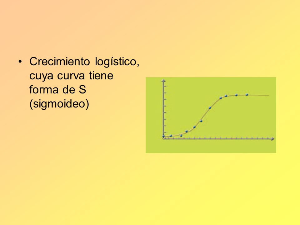 Crecimiento logístico, cuya curva tiene forma de S (sigmoideo)