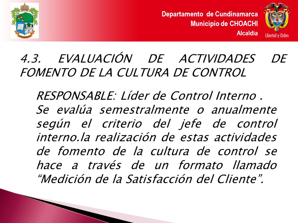 4.3. EVALUACIÓN DE ACTIVIDADES DE FOMENTO DE LA CULTURA DE CONTROL