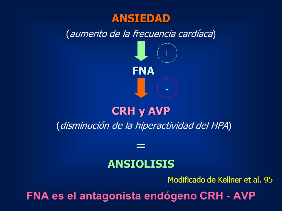FNA es el antagonista endógeno CRH - AVP