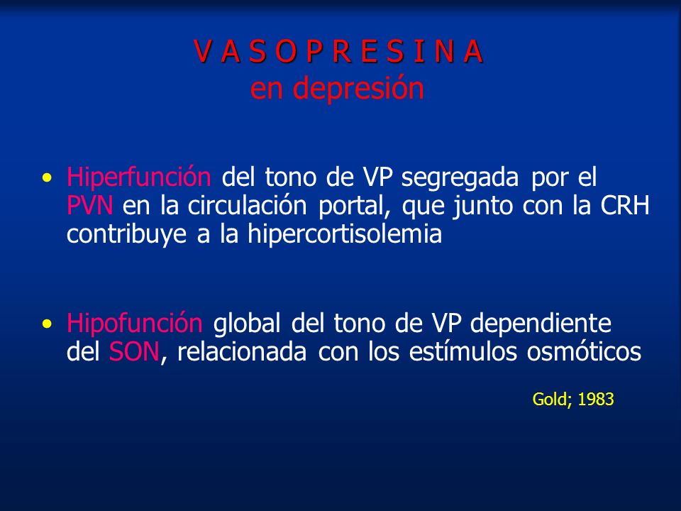 V A S O P R E S I N A en depresión