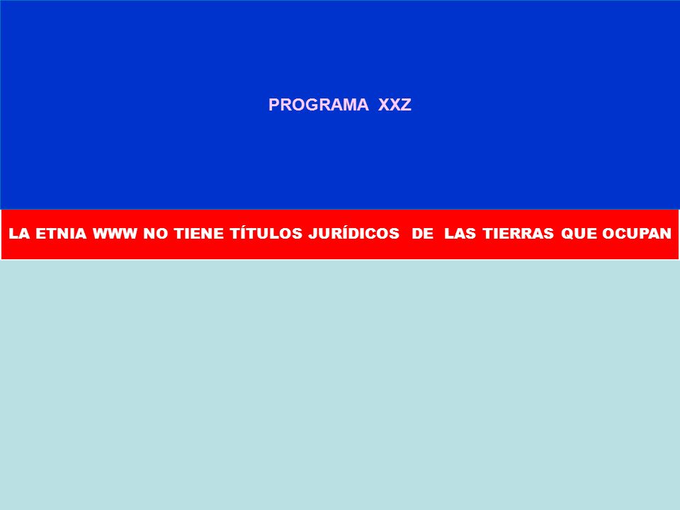 PROGRAMA XXZ Bajos ingresos que impiden el consumo. Hábitos inadecuados de consumo alimenticio. Baja disponibilidad de alimentos.