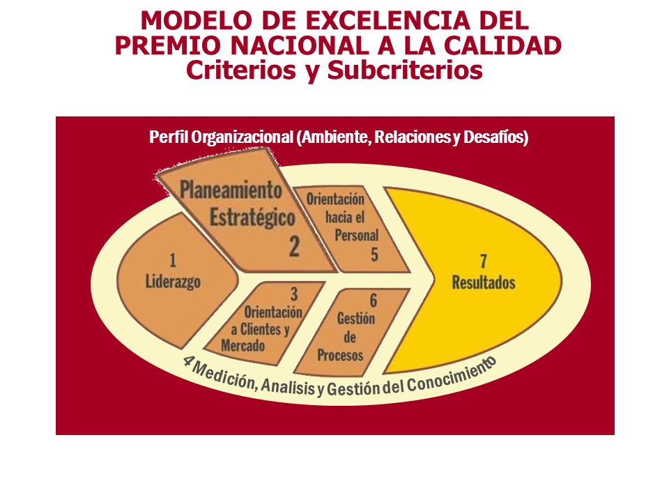 MODELO DE EXCELENCIA DEL PREMIO NACIONAL A LA CALIDAD Criterios y Subcriterios