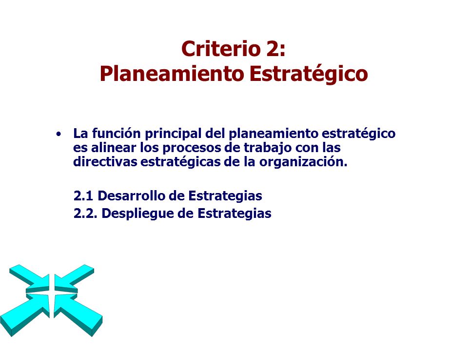 Criterio 2: Planeamiento Estratégico