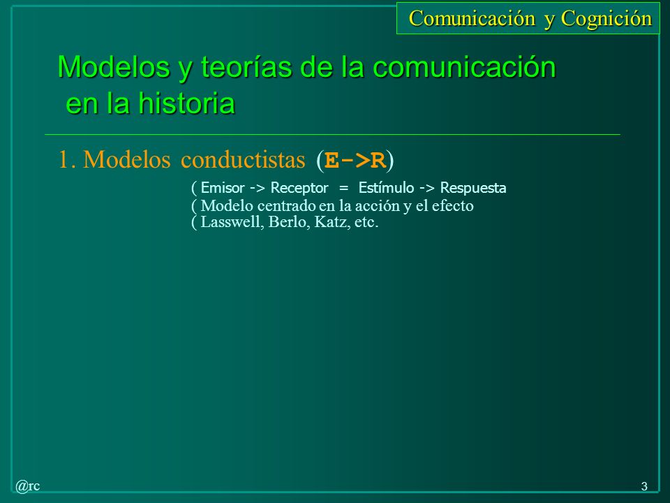Modelos y teorías de la comunicación en la historia
