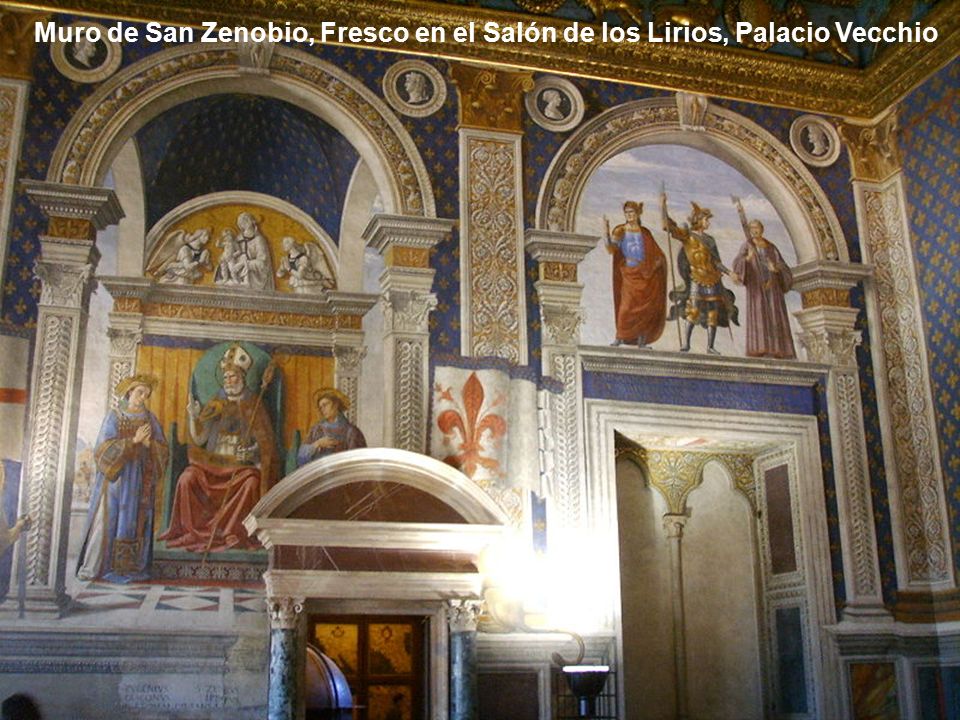 Muro de San Zenobio, Fresco en el Salón de los Lirios, Palacio Vecchio