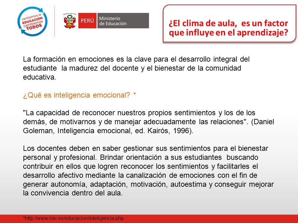 ¿El clima de aula, es un factor que influye en el aprendizaje