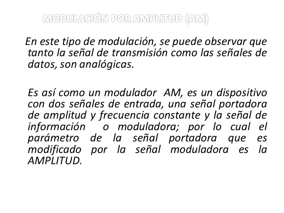 MODULACIÓN POR AMPLITUD (AM)