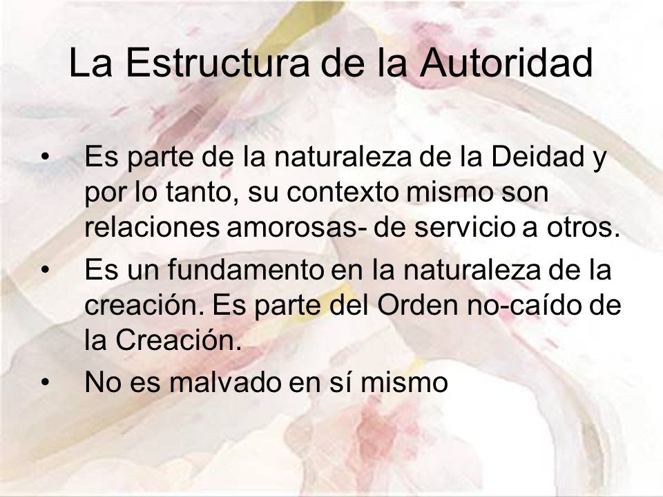 La Estructura de la Autoridad