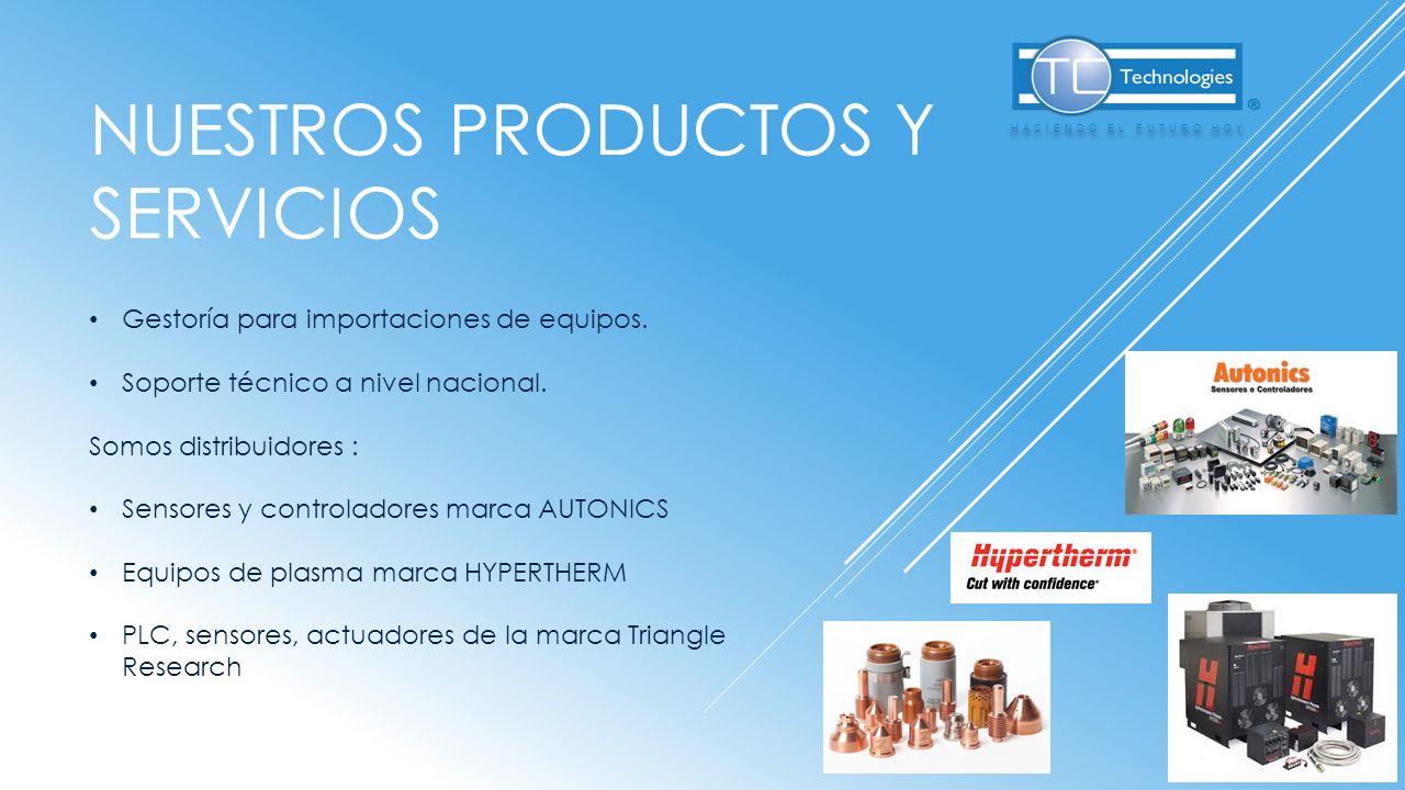 Nuestros productos y servicios